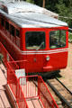 Pike's Peak Cog Railway cars from above. Manitou Springs, CO