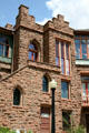 Miramont Castle Museum constructed of quarried greenstone & pine shows 9 styles of architecture ranging from English Tudor to Byzantine. Manitou Springs, CO.