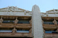 Terra cotta Art Deco details of upper stories of Colorado Building. Denver, CO.