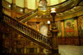 Rotunda staircase of Colorado State Capitol with cycle of 8 murals giving the history of water & its importance to the peoples of Colorado. Denver, CO.