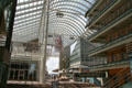 Arcade of Denver Performing Arts Complex with entrance of Boettcher Concert Hall & Infinite Energy sculpture. Denver, CO.