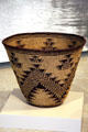 Achomawi native storage basket at Denver Art Museum. Denver, CO.