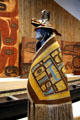 Tlingit carved wooden ceremonial hat & robe at Denver Art Museum. Denver, CO.