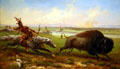 Buffalo Hunt painting by James Walker at Denver Art Museum. Denver, CO.