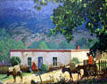 Road to Santa Fe painting by Theodore Van Soelen at Denver Art Museum. Denver, CO.