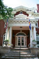 Front portal of Colorado's Governor's Residence in Quality Hill neighborhood. Denver, CO.