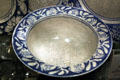 Dedham blue & white Crackleware rabbit bowl at Kirkland Museum. Denver, CO.
