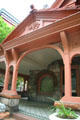 Porch detail of Molly Brown House Museum. Denver, CO.