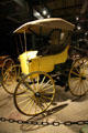 Auto buggy either drawn by horses or run by electric motor by Staver Carriage Factory, Chicago at Forney Museum. Denver, CO.