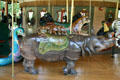 Rhino to ride on Carousel at Denver Zoo. Denver, CO.