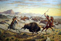 Painting of Cody, buffalo hunter