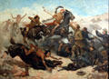Painting of Battle of Little Big Horn by E.W. Deming at Buffalo Bill Museum. Lookout Mountain, CO.