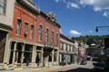 Main Street streetscape against hills. Central City, CO.