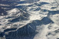Rocky Mountain formations from air. CO.