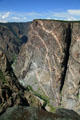 Rock veins give colors to Painted Wall in Gunnison National Park. CO.