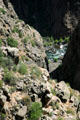 Glimpse of river at Gunnison National Park. CO.
