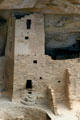 Square tower at Cliff Palace in Mesa Verde National Park. CO.