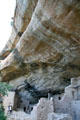 Water marks on cliff overhang at Spruce Tree House in Mesa Verde National Park. CO.