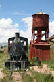 Steam locomotive # 22 & water tower at South Park City. Fairplay, CO