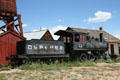 Side view of Denver South Park & Pacific RR locomotive at South Park City. Fairplay, CO.