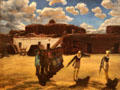 Eagles of Tesuque painting by John Sloan at Colorado Springs Fine Arts Center. Colorado Springs, CO.