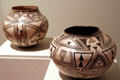 Zuni polychrome pottery Olla jars at Colorado Springs Fine Arts Center. Colorado Springs, CO.
