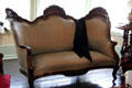 Settee at McAllister House Museum. Colorado Springs, CO.