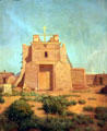 San Miguel Church painting by Charles Craig at Colorado Springs Pioneers Museum. Colorado Springs, CO.