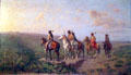 Five Indians on Horseback painting by Charles Craig at Colorado Springs Pioneers Museum. Colorado Springs, CO.