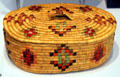 Tsimshian coiled basket from Alaska at Colorado Springs Pioneers Museum. Colorado Springs, CO.
