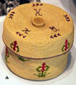 Attu twined of beach grass basket from Alaska at Colorado Springs Pioneers Museum. Colorado Springs, CO.
