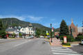 Streetscape of Manitou Ave. from town clock. Manitou Springs, CO.