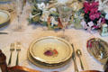 Table setting of French Porcelain at Miramont Castle. Manitou Springs, CO.