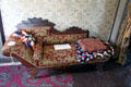 Reclining couch in Chambers Home at Rock Ledge Ranch Historic Site. Colorado Springs, CO.