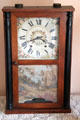 Mantle clock with Pilgrim scene at Orchard House at Rock Ledge Ranch Historic Site. Colorado Springs, CO.