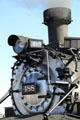 Cumbres & Toltec steam locomotive #488 nose. Antonito, CO.