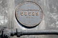 Cumbres & Toltec steam locomotive #488 Baldwin Locomotive Works of Philadelphia makers plaque. Antonito, CO.