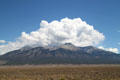 Clouds over mountains of Great Sand Dunes National Park. CO.