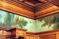 Painted nature frieze around dining room at Rosemount House Museum. Pueblo, CO.