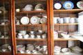 Household porcelain cupboard at Rosemount House Museum. Pueblo, CO.