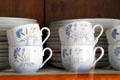 Bing & Grøndahl China Cornflower cups from Denmark at Rosemount House Museum. Pueblo, CO.