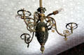 Combination gas & electric chandelier at Frank Bloom Mansion. Trinidad, CO.