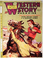 Western Story Magazine with Mitchell's cover art at A.R. Mitchell Museum of Western Art. Trinidad, CO.
