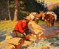 The Gold Panner painting by Arthur Roy Mitchell at A.R. Mitchell Museum of Western Art. Trinidad, CO.