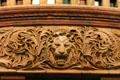 Lion on frieze of P.T. Barnum building. Bridgeport, CT.