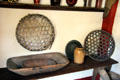 Baskets & wooden bowls at Hyland House. Guilford, CT.
