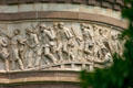 U.S. troops march ashore on Civil War Memorial frieze. Hartford, CT.