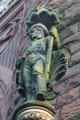 Statue of farmer-soldier on Hartford Soldiers and Sailors Civil War Memorial Arch. Hartford, CT.