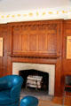 Parlor fireplace of Veeder House under frieze of animals, now home of Connecticut Historical Society. Hartford, CT.