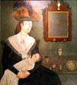 Portrait Anna Humphreys & daughter Eliza by Richard Brunson of East Granby at Connecticut Historical Society. Hartford, CT.